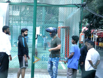 Ranbir Kapoor, Abhishek Bachchan and John Abraham snapped at football practice