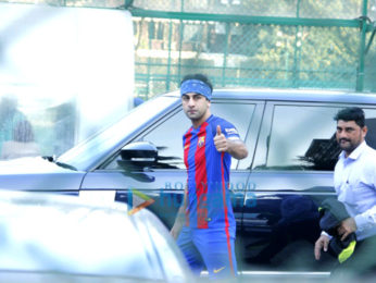 Ranbir Kapoor, Abhishek Bachchan and John Abraham snapped at football practice