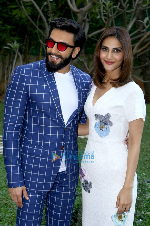 ranveer singh and vaani kapoor promote their film befikre at yashraj studio 6