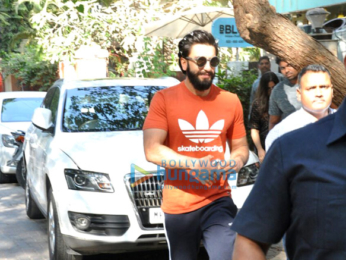 Ranveer Singh snapped post a salon session at B'Blunt