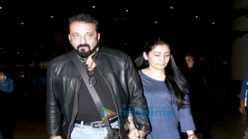 Sanjay Dutt and Manyata Dutt snapped at the airport returning from Dubai
