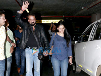 Sanjay Dutt and Manyata Dutt snapped at the airport returning from Dubai