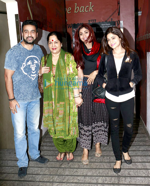 shilpa and family snapped post movie outing 1