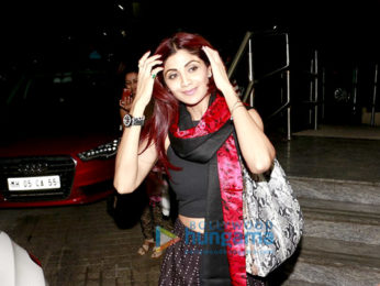 Shilpa Shetty and family snapped post movie outing