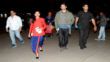 Sushant Singh Rajput and Neha Dhupia snapped at the airport