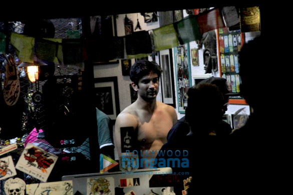 sushant snapped post getting tattoed in bandra 1