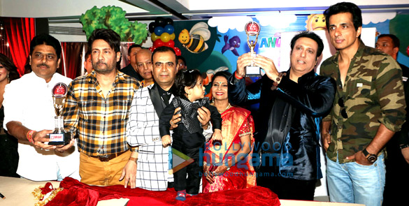 Govinda, Sonu Sood, Shekhar Suman & Yogesh Lakhani unveiled the trophy of 3rd Bright Awards Govinda, Sonu Sood, Shekhar Suman & Yogesh Lakhani unveiled the trophy of 3rd Bright Awards