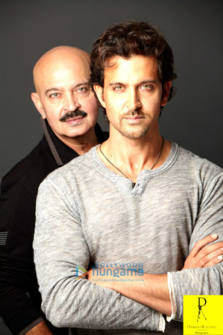 Celebrity Photos of Hrithik Roshan & Rakesh Roshan