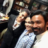 Kajol clicks a selfie with her VIP 2’s co-star Dhanush and director Soundarya