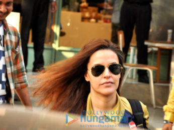 Neha Dhupia snapped post lunch at The Kitchen garden