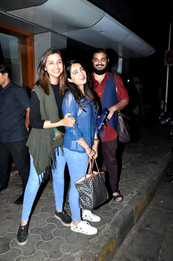 parineeti chopra snapped with friends post dinner at salt water cafe 1