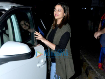 Parineeti Chopra snapped with friends post dinner at Salt Water Cafe