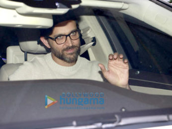 Akshay Kumar, Hrithik Roshan, Sussanne Khan & Twinkle Khanna snapped post a movie screening at Sunny Super Sound