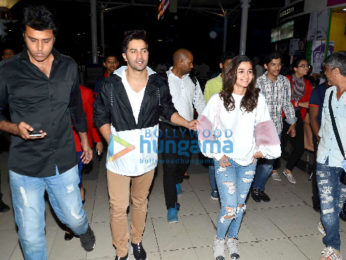 Alia Bhatt & Varun Dhawan return from the promotions of 'Badrinath Ki Dulhania' in Jaipur