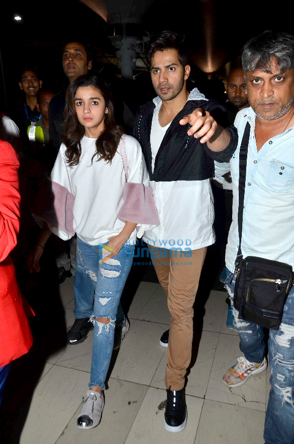 alia bhatt varun dhawan return from the promotions of badrinath ki dulhania in jaipur 5