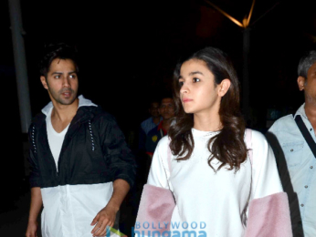 Alia Bhatt & Varun Dhawan return from the promotions of 'Badrinath Ki Dulhania' in Jaipur