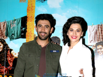 Amit Sadh & Taapsee Pannu at the song launch 'Mannerless Majnu' from 'Running Shaadi.com'