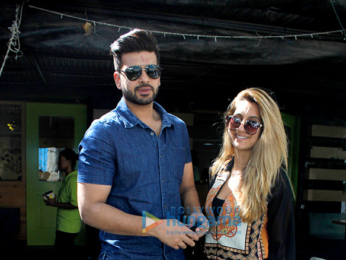 Anusha Dandekar & Karan Kundra at Bombay Salad