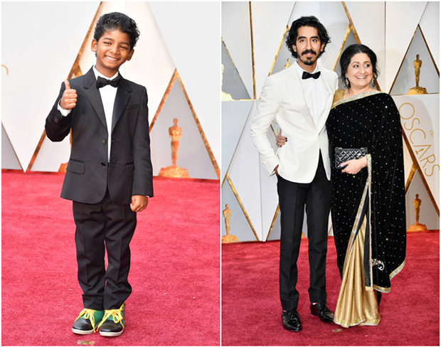 dev patel and sunny pawar hang out with andrew garfield samuel l jackson and others at oscars 2017 1