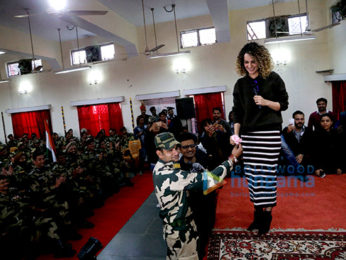 Kangna Ranaut visits the Army camp in Jammu
