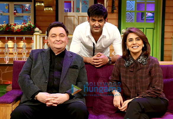 Rishi Kapoor and Neetu Singh snapped on sets of The Kapil Sharma Show Rishi Kapoor and Neetu Singh snapped on sets of The Kapil Sharma Show