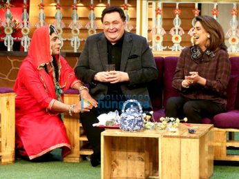 Rishi Kapoor and Neetu Kapoor Singh snapped on sets of The Kapil Sharma Show