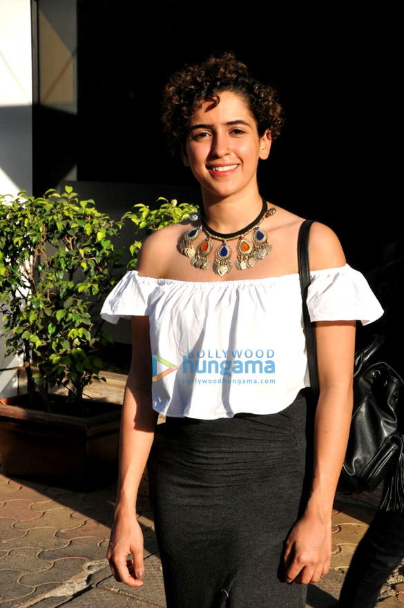 Sanya Malhotra snapped on her birthday post lunch with friends Sanya Malhotra snapped on her birthday post lunch with friends