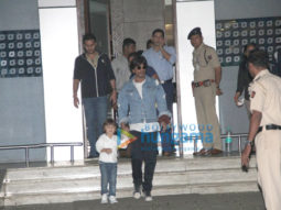 Shah Rukh Khan arrives with AbRam after promoting ‘Raees’ in Ahmedabad