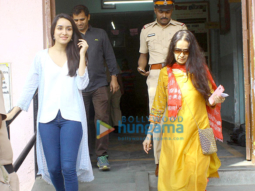 Shraddha Kapoor votes with her mother at Juhu