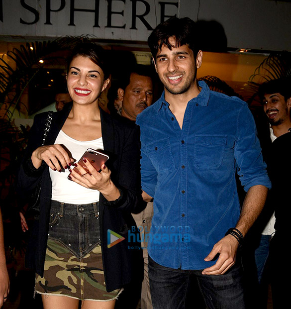 sidharth malhotra and jacqueline fernandez snapped at the wrap up bash of reloaded 1