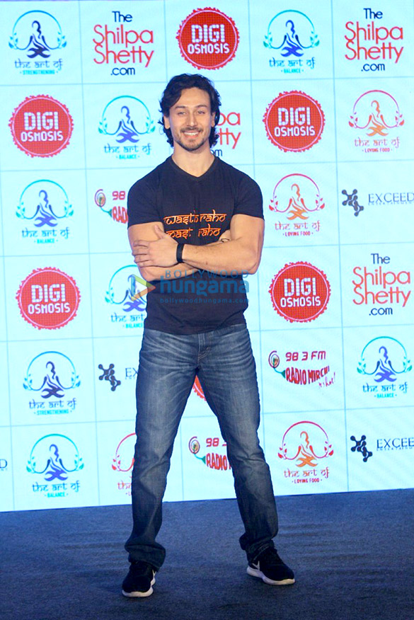tiger shroff graces the launch of shilpa shettys wellness series 1