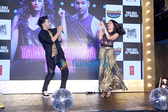 varun dhawan and alia bhatt at the song launch of tamma tamma 5