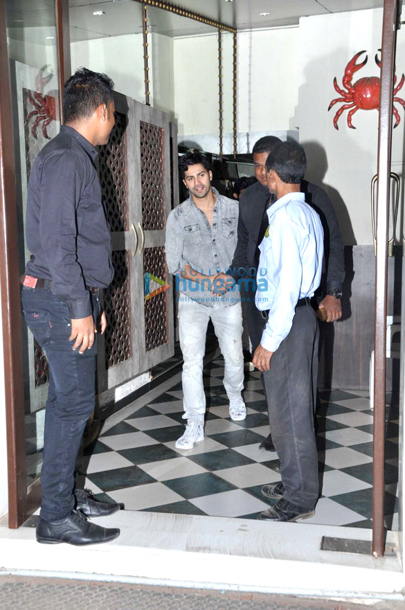 Varun Dhawan snapped with his rumoured GF Natasha post dinner at Bastian Restaurant in Bandra