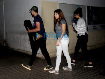 Aarav Kumar snapped with his close friends post a movie screening at PVR Juhu