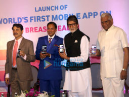 Amitabh Bachchan & Pamela Chopra at the launch of Breast Cancer app
