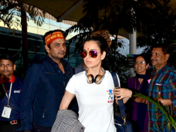Kangna Ranaut snapped at the airport