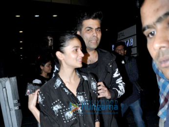 Karan Johar & Alia Bhatt snapped post dinneer at Hakkasan