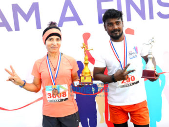 Kunal Kapoor and Jeetendra at 'Juhu Half Marathon'