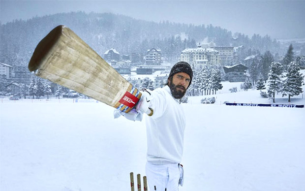 Ranveer Singh plays intense game of cricket in snow for 'Dugna Lagaan' in Switzerland
