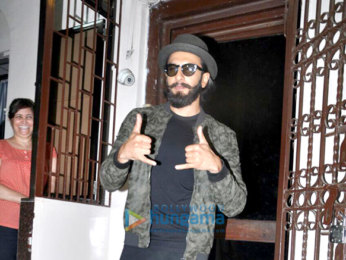Ranveer Singh snapped post dubbing at Bandra Studio