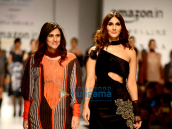 Vaani Kapoor walks for Rina Dhaka at Amazon India Fashion Week