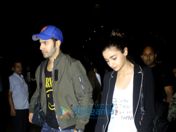 Varun Dhawan & Alia Bhatt return from 'Badrinath Ki Dulhania' promotions in Kolkata