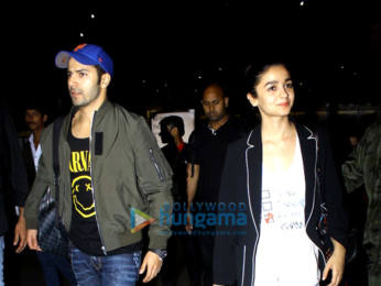 Varun Dhawan & Alia Bhatt return from 'Badrinath Ki Dulhania' promotions in Kolkata