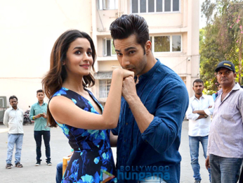Varun Dhawan & Alia Bhatt snapped at 'Badrinath Ki Dulhania' promotions