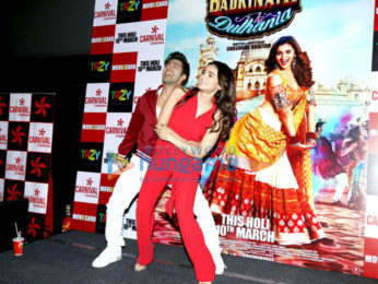 Varun Dhawan and Alia Bhatt at the film promotion of 'Badrinath Ki Dulhania'