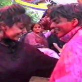 Watch Here's how a FULLY DRENCHED Shah Rukh Khan and Gauri Khan celebrated Holi