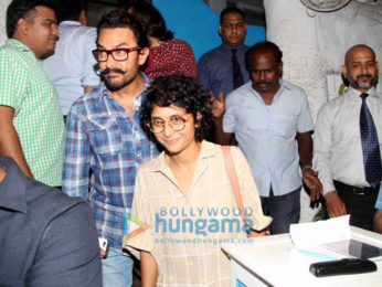 Aamir Khan, Kiran Rao, Fatima Sana Shaikh & Sanya Malhotra snapped post dinner at Olive