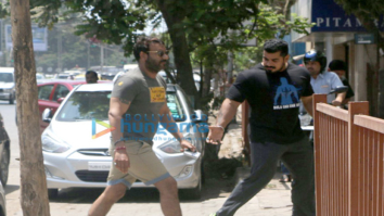 Ajay Devgn snapped as he enters a gym in Juhu
