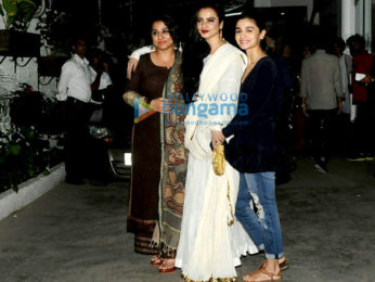 Alia Bhatt, Rekha and Vidya Balan grace the screening of 'Begum Jaan' 
