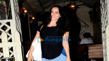 Elli Avram snapped post dinner at Smoke House Delhi